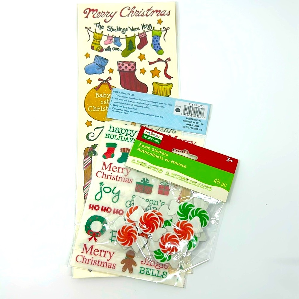 ***FREE Christmas/Winter Stickers and Rub-on Embellishments